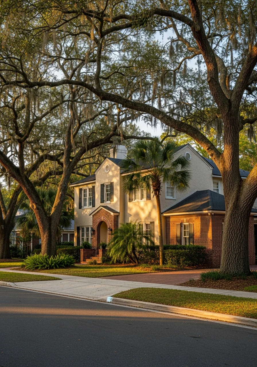 Deland residential home with period architecture and mature landscaping in established neighborhood.